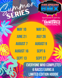 High Springs BMX Saturday Nights | Gates open at 6:30pm. Registration and practice until 7:30pm