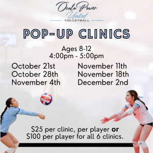 OPU Volleyball Pop-Up Clinics | Ages 8-12