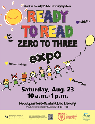 Ready to Read Expo | Saturday, August 23 at 10am to 1pm
