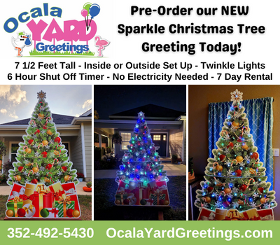 Ocala Yard Greetings  Sparkle Christmas Tree 