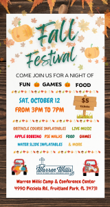 Warren Willis Camp & Conference Center's 1st Annual Fall Festival