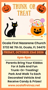 Ocala First Nazarene Church Trunk or Treat October 23, 2026