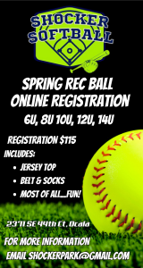 Ocala Marion County Girls Softball Spring Registration