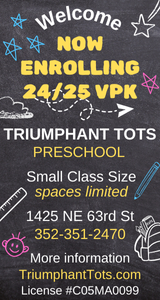 Triumphant Tots Preschool Now Enrolling