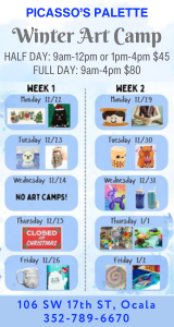 Picasso's Palette Winter Break Camp