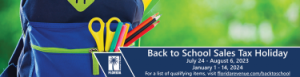 Back to School Florida Sales Tax Holiday