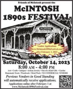 10/14  McIntosh 1890's Festival