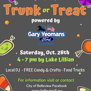10/28 Belleview Trunk or Treat at Lake Lillian Park