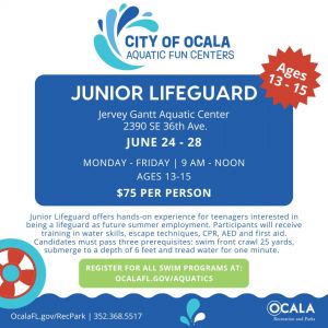 Junior Lifeguard Training Camp at Jervey Gantt Aquatic Fun Center