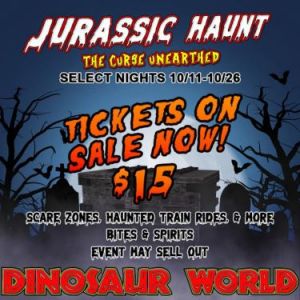 09/21 - 10/31 Dinosaur World Halloween Events