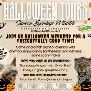 10/31 - 11/02 Carson Springs Wildlife Halloween Drive-Thru Tour