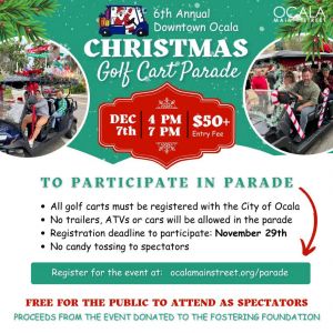 12/07 Downtown Ocala Christmas Golf Cart Parade