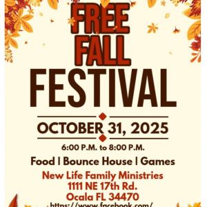 10/31 New Life Family Ministries Ocala Fall Halloween Festival