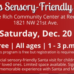Santa's Sensory-Friendly Social at Mary Sue Rich Community Center