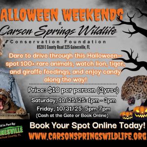 10/25-10/31 Halloween Weekends at Carson Springs Wildlife