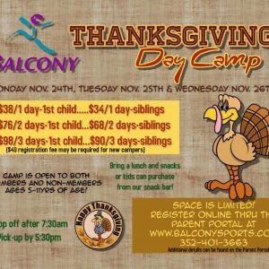 Balcony Sports Thanksgiving Camp