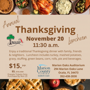 Marion Oaks Community Center Community Thanksgiving Luncheon