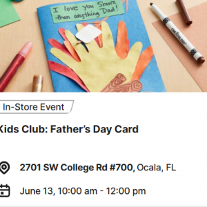 06/13 Michaels Kids Club Father's Day Craft