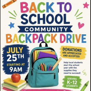 07/25 The Lodge Health and Rehabilitation Back to School Supply Drive