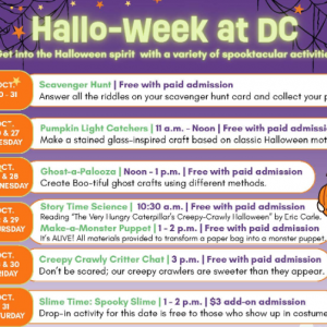 10/20 - 10/31 Discovery Center Hallo-Week