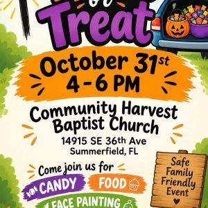 10/31 Community Harvest Baptist Church Trunk or Treat